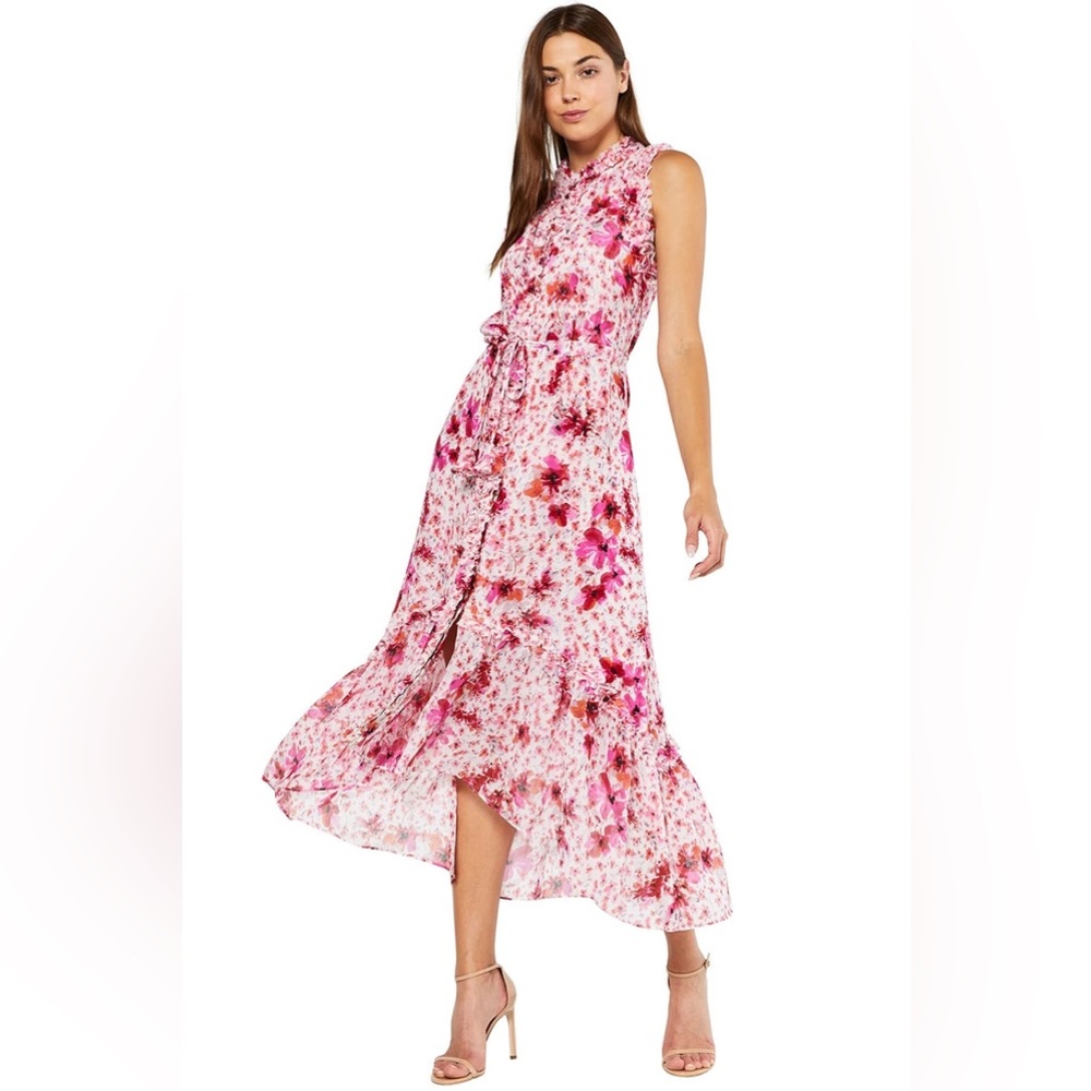 Misa Los Angeles Stunning Floral Print Maxi dress $409 MSRP